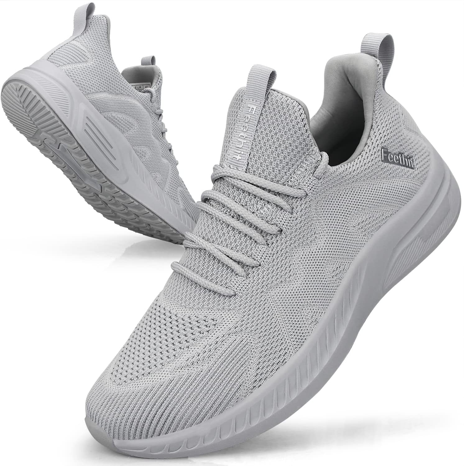 Mens Non Slip Walking Sneakers Lightweight Breathable Slip on Running Shoes Athletic Gym Tennis Shoes for Men