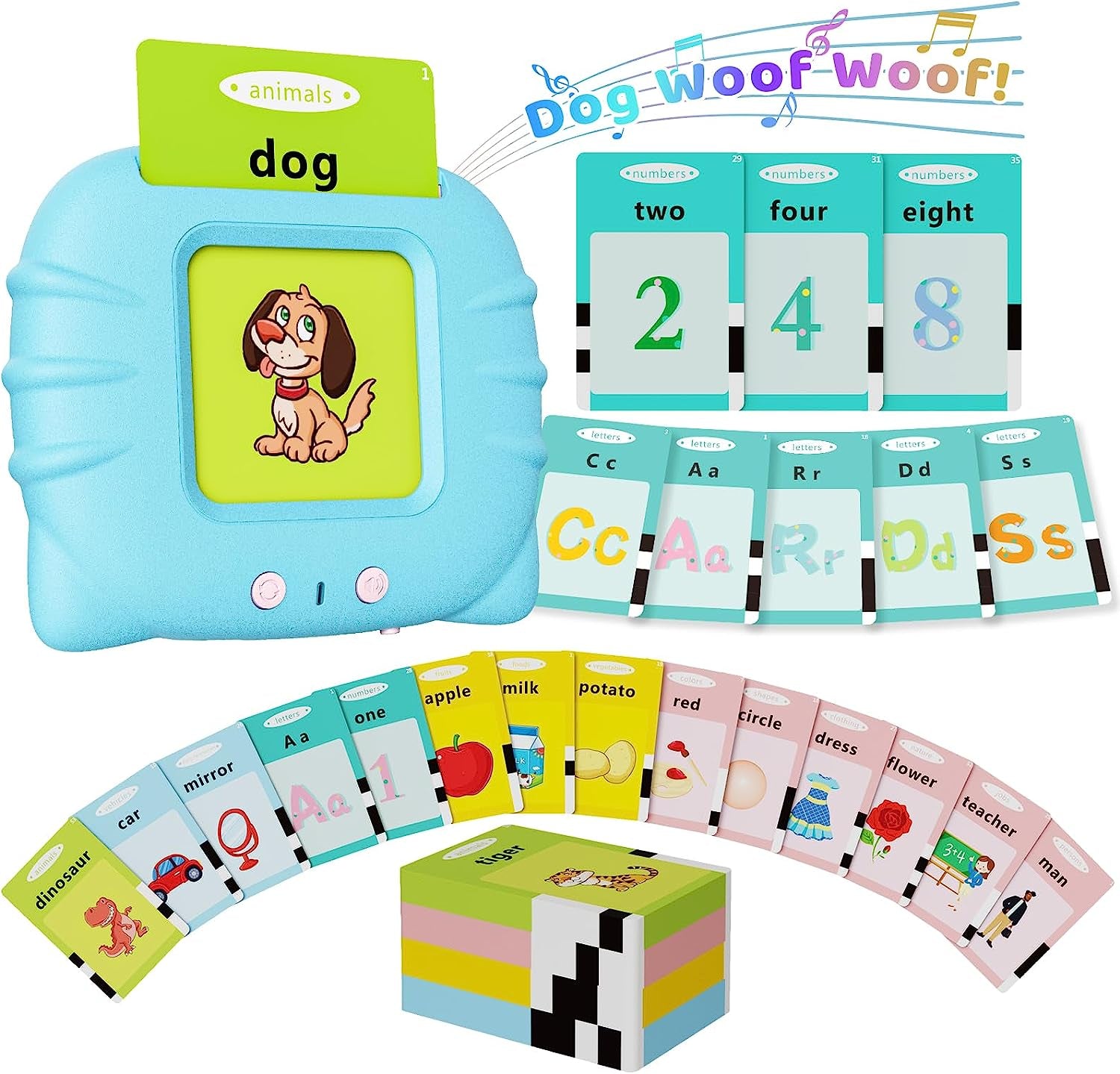 Toddler Toys Talking Flash Cards for 1 2 3 4 5 6 Year Old Boys and Girls, Autism Sensory Toys for Autistic Children, Learning Educational Montessori Speech Therapy 248 Sight Words Kids Gifts