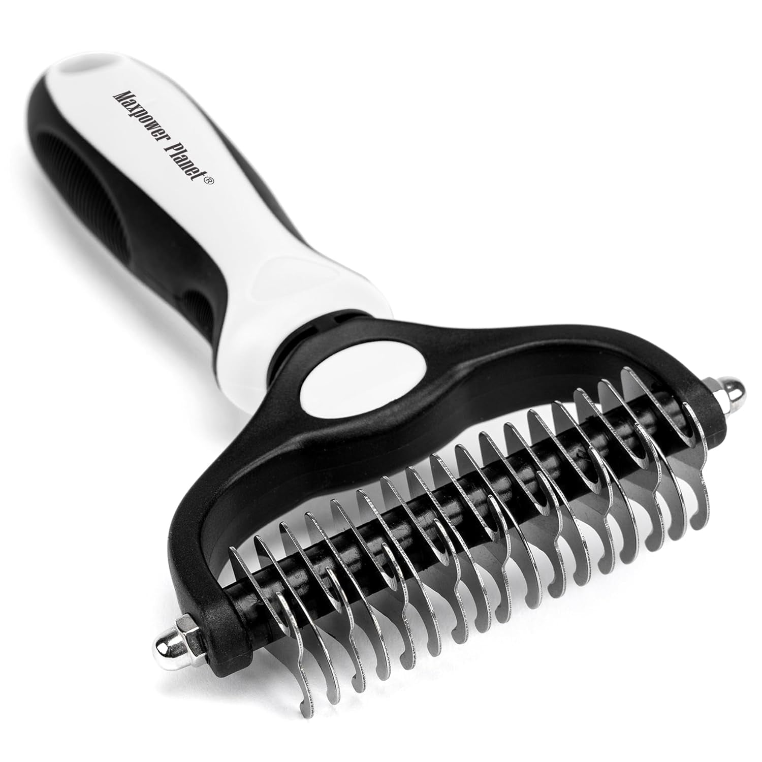 Pet Grooming Rake - Double-Sided Dematting Undercoat Brush for Dogs and Cats, Extra Wide, Reduces Shedding by 95%, Blue