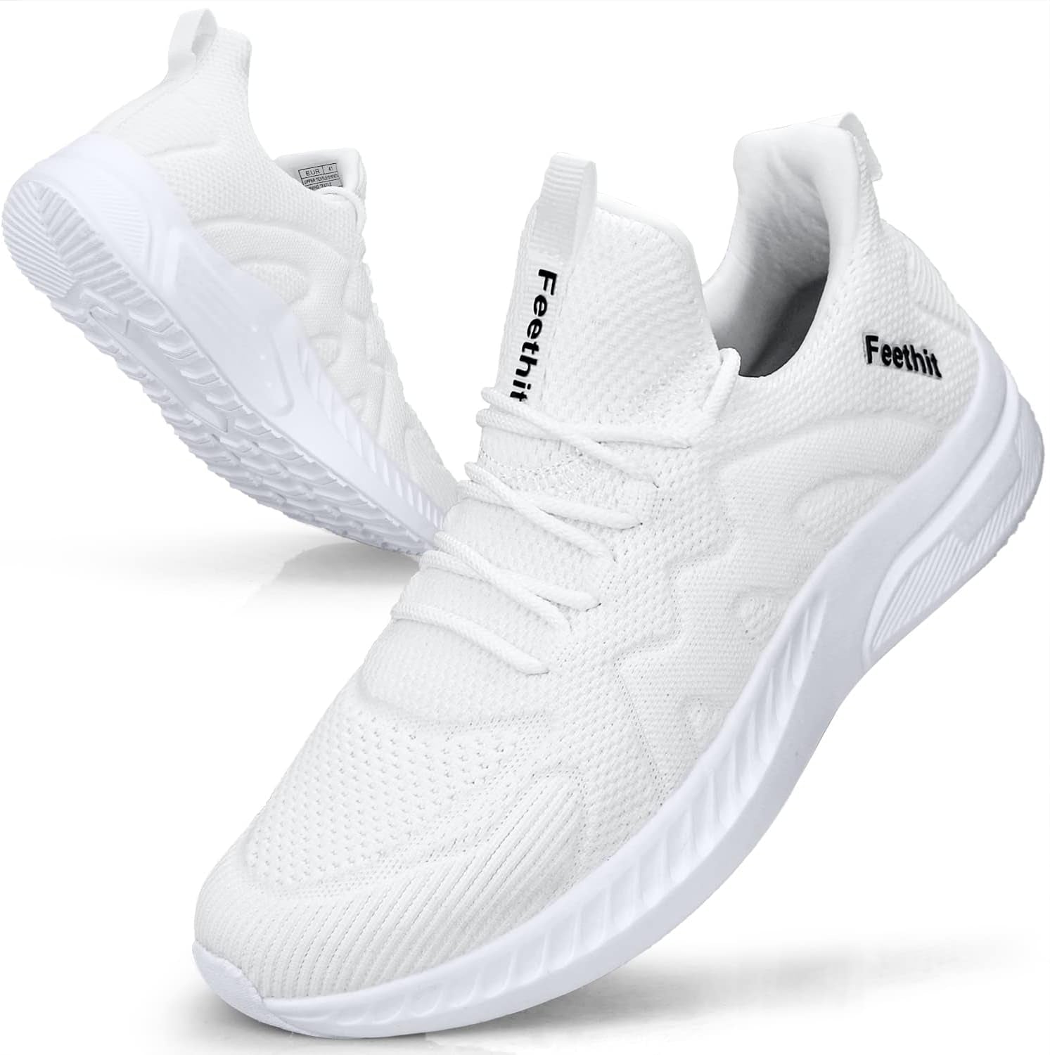 Mens Non Slip Walking Sneakers Lightweight Breathable Slip on Running Shoes Athletic Gym Tennis Shoes for Men