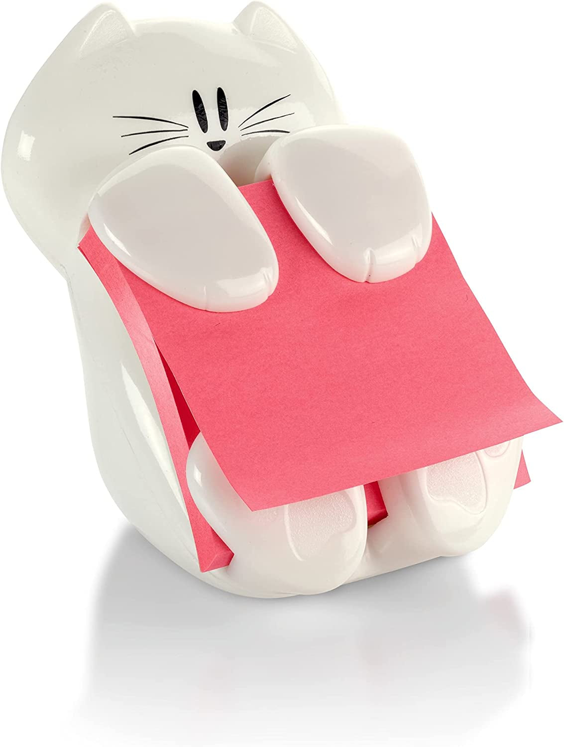 Pop-Up Note Dispenser, Cat Design, 3X3 In, 1 Dispenser/Pack (Cat-330,White)