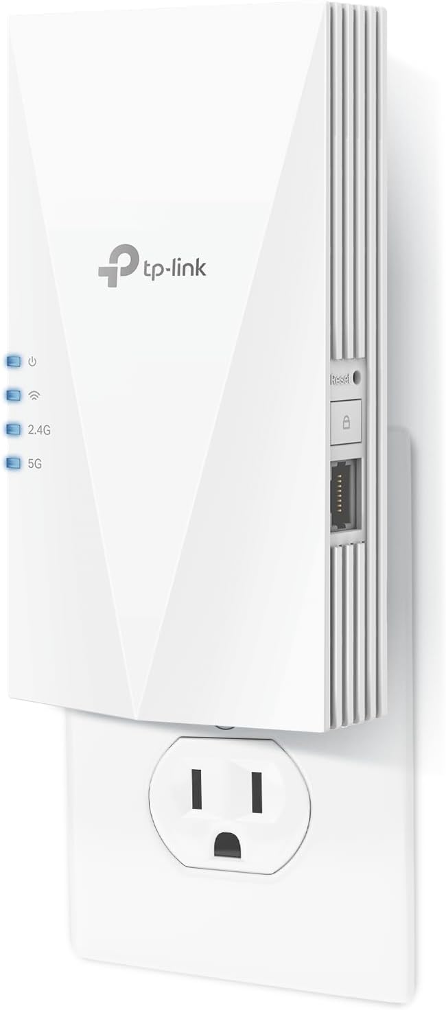 AC1200 Wifi Extender, 2024 Wirecutter Best Wifi Extender, 1.2Gbps Home Signal Booster, Dual Band 5Ghz/2.4Ghz, Covers up to 1500 Sq.Ft and 30 Devices ,Support Onemesh, One Ethernet Port (RE315)