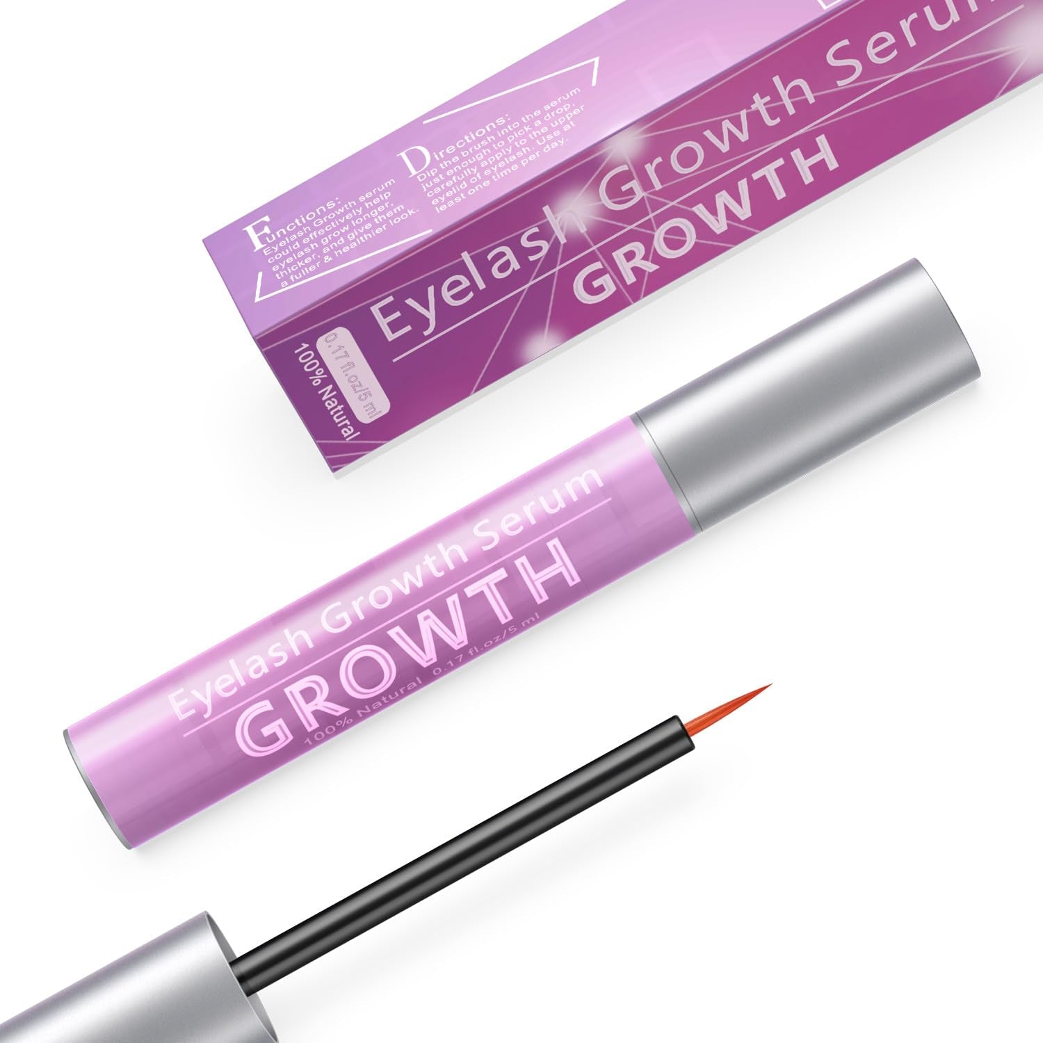 Advanced Eyelash Growth Serum with Natural Formula,Enhancement Lash Booster for Longer Fuller and Thicker Lash Enhancing Serum 5Ml