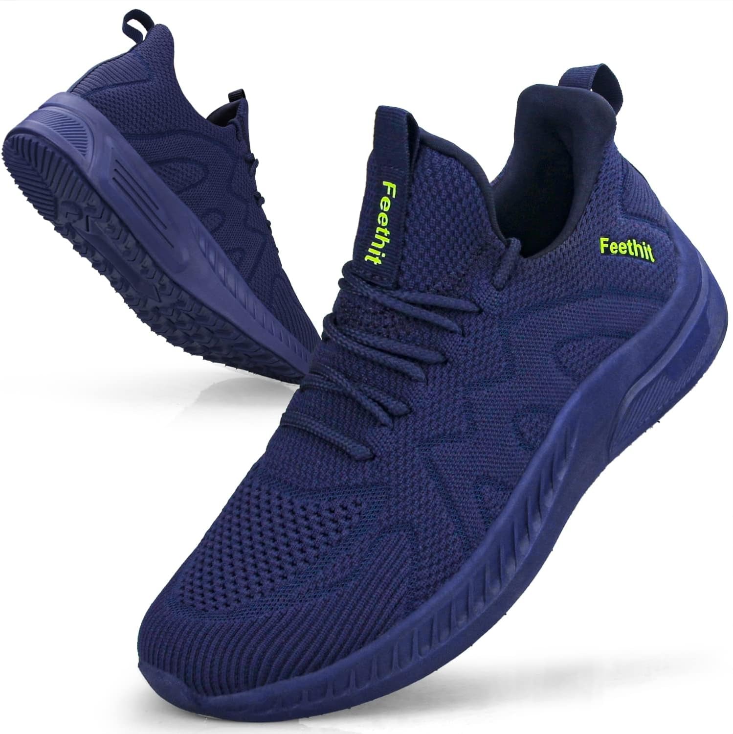 Mens Non Slip Walking Sneakers Lightweight Breathable Slip on Running Shoes Athletic Gym Tennis Shoes for Men