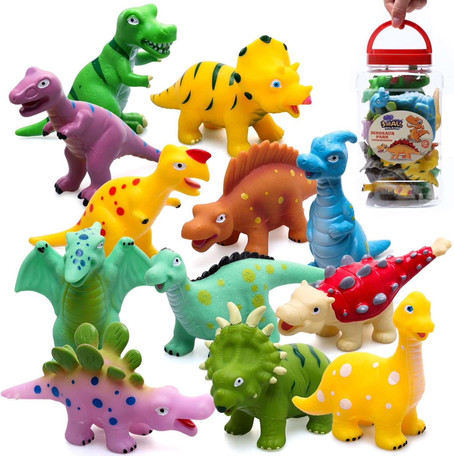 Dinosaur Bath Toys - No Hole Bath Toys for Kids,Baby Bath Toys for Shower Water Pool Toys