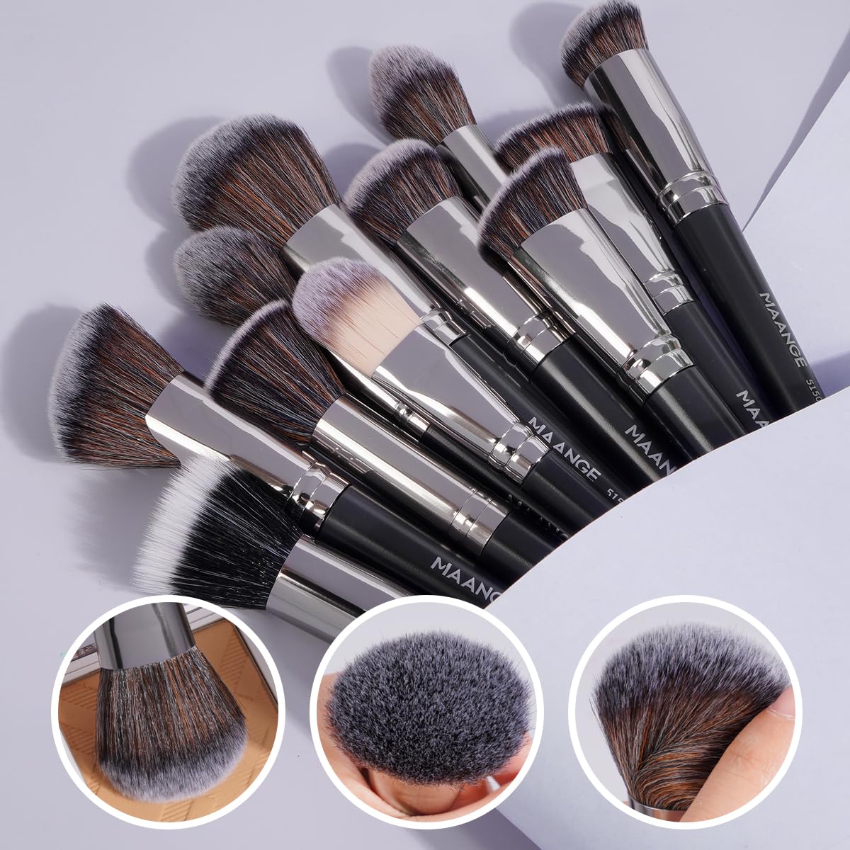 Makeup Brushes 54 Pcs Makeup Tool Set, Multi-Functional Makeup Kit Premium Synthetic Brush Make up Brushes Set for Women Girl (Black, 54 Pcs)