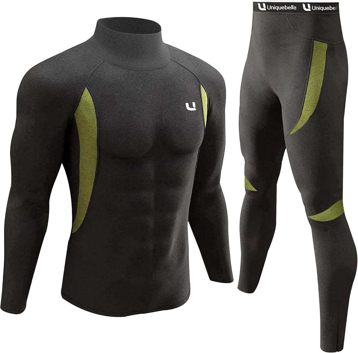 Men'S Thermal Underwear Sets Top & Long Johns Fleece Sweat Quick Drying Thermo Base Layer