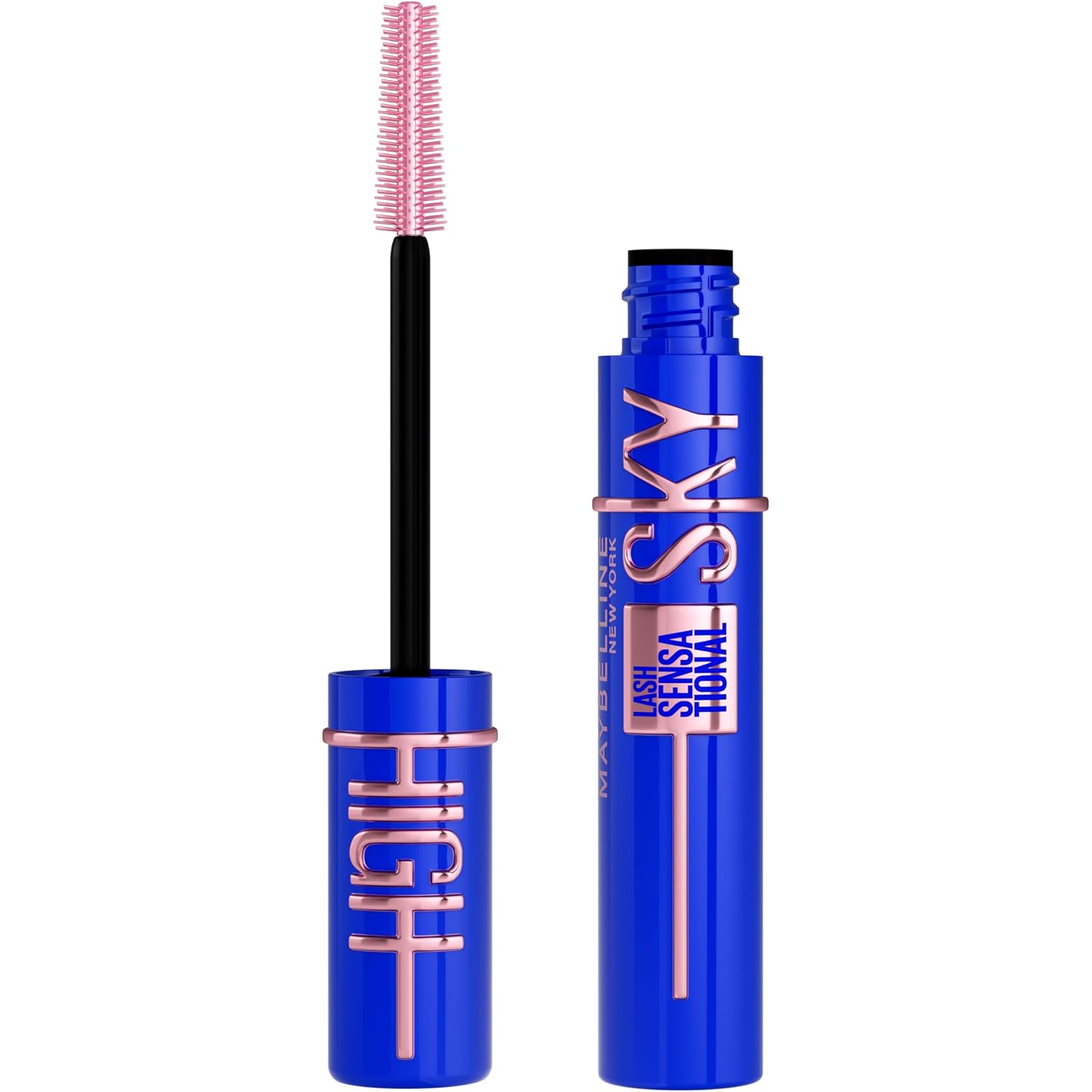 Lash Sensational Sky High Washable Mascara Makeup, Volumizing, Lengthening, Defining, Curling, Multiplying, Buildable Formula, Blackest Black, 1 Count