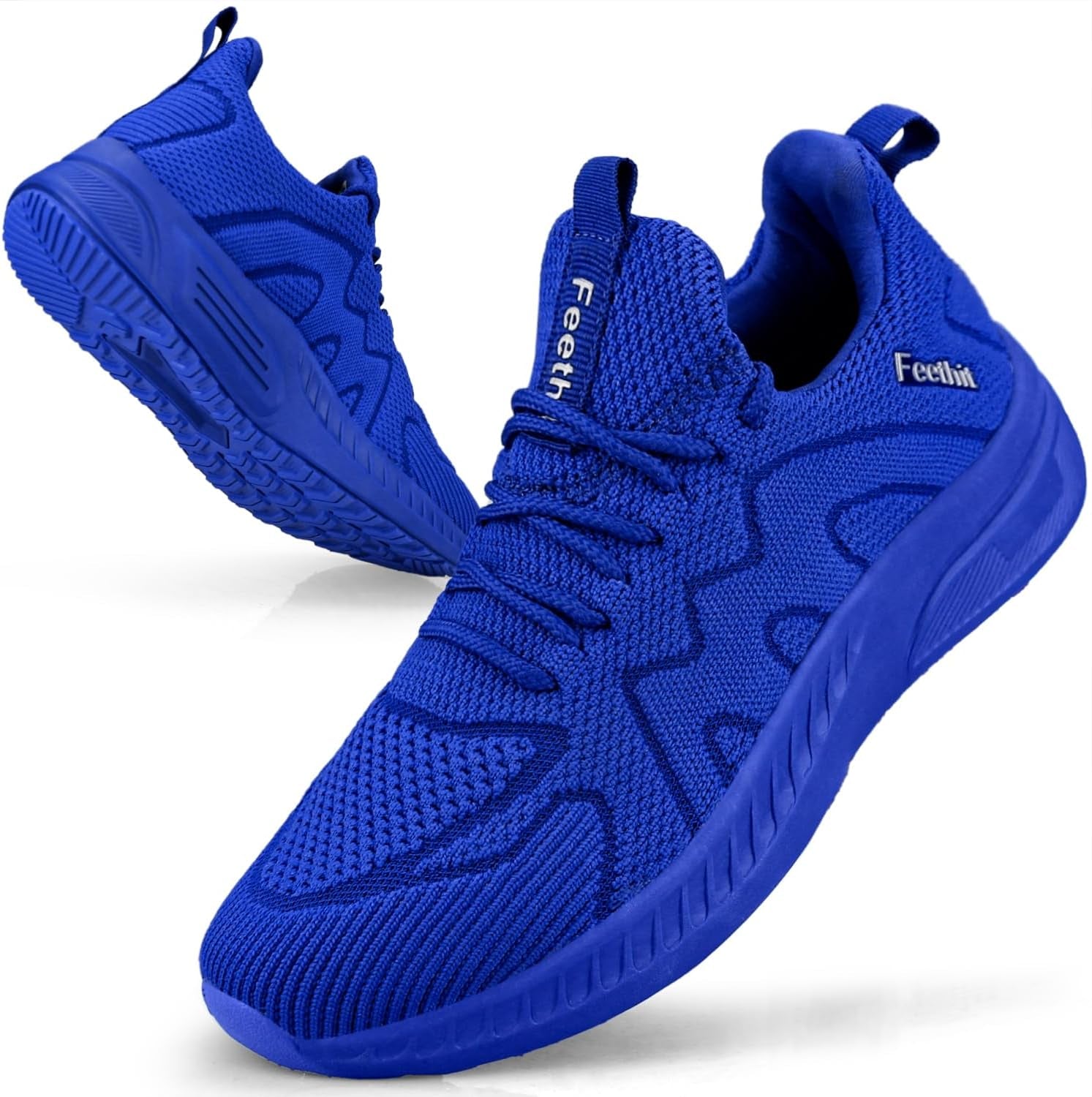 Mens Non Slip Walking Sneakers Lightweight Breathable Slip on Running Shoes Athletic Gym Tennis Shoes for Men