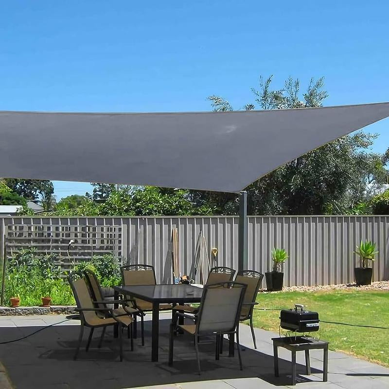 Rectangle Sun Shade Sail Canopy, Patio Shade Cloth Outdoor Cover - Sunshade Fabric Awning Shelter for Pergola Backyard Garden Carport