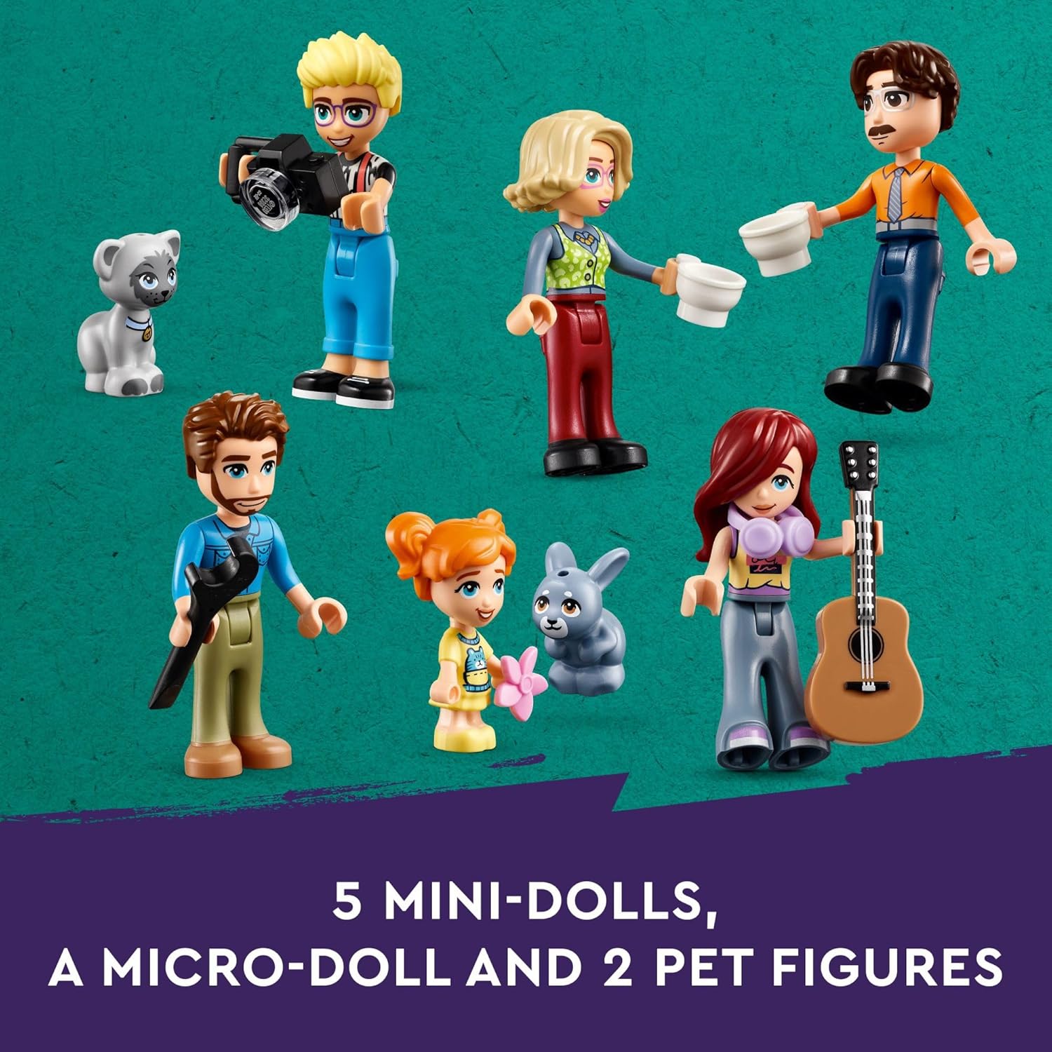 Friends Olly and Paisley'S Family Houses Toy for Kids with 5 Mini-Doll Figures for Creative Play, Two-Story Home with Treehouse Toy, Dollhouse Toy Gift Idea for Girls and Boys Ages 7+, 42620