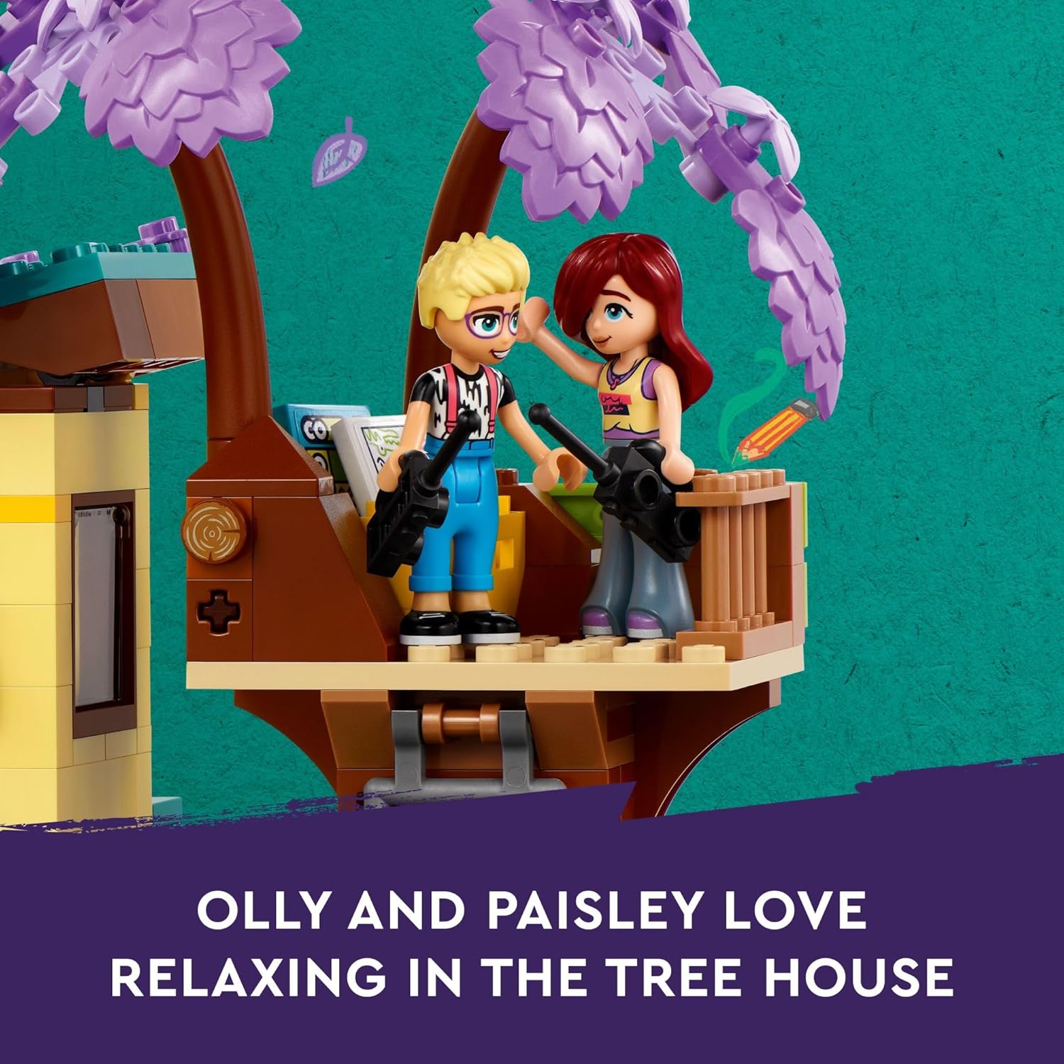 Friends Olly and Paisley'S Family Houses Toy for Kids with 5 Mini-Doll Figures for Creative Play, Two-Story Home with Treehouse Toy, Dollhouse Toy Gift Idea for Girls and Boys Ages 7+, 42620