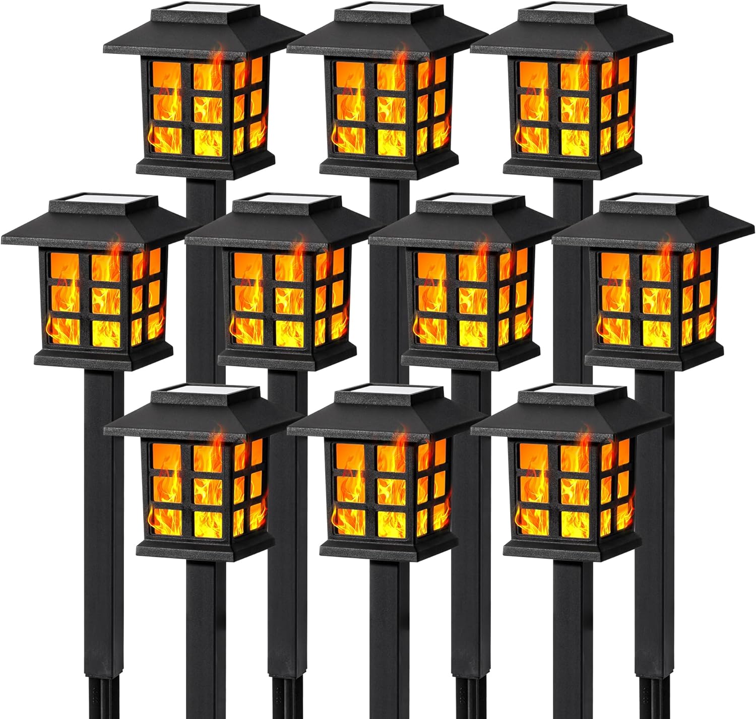 Solar Outdoor Lights,12 Pack LED Solar Lights Outdoor Waterproof, Solar Walkway Lights Maintain 10 Hours of Lighting for Your Garden, Landscape, Path, Yard, Patio, Driveway