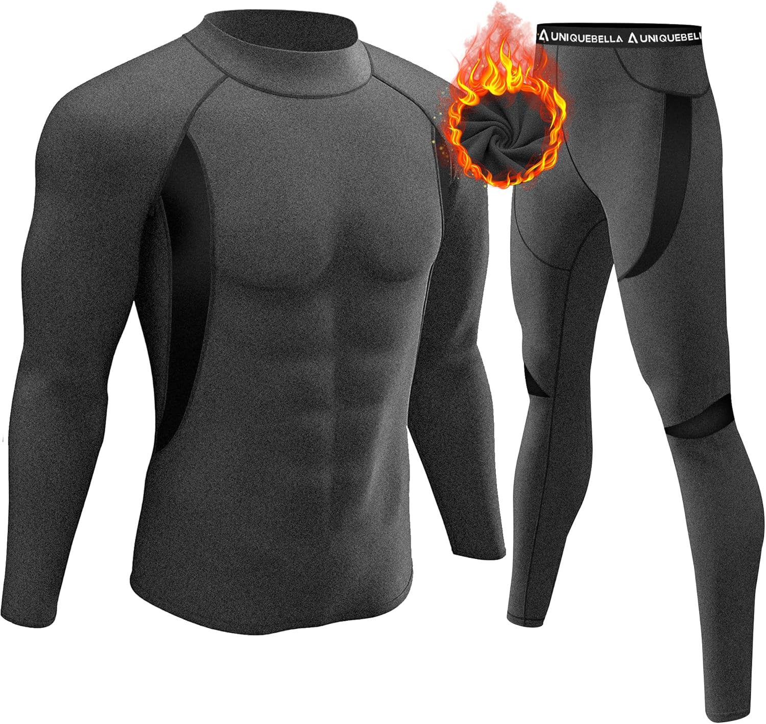 Men'S Thermal Underwear Sets Top & Long Johns Fleece Sweat Quick Drying Thermo Base Layer