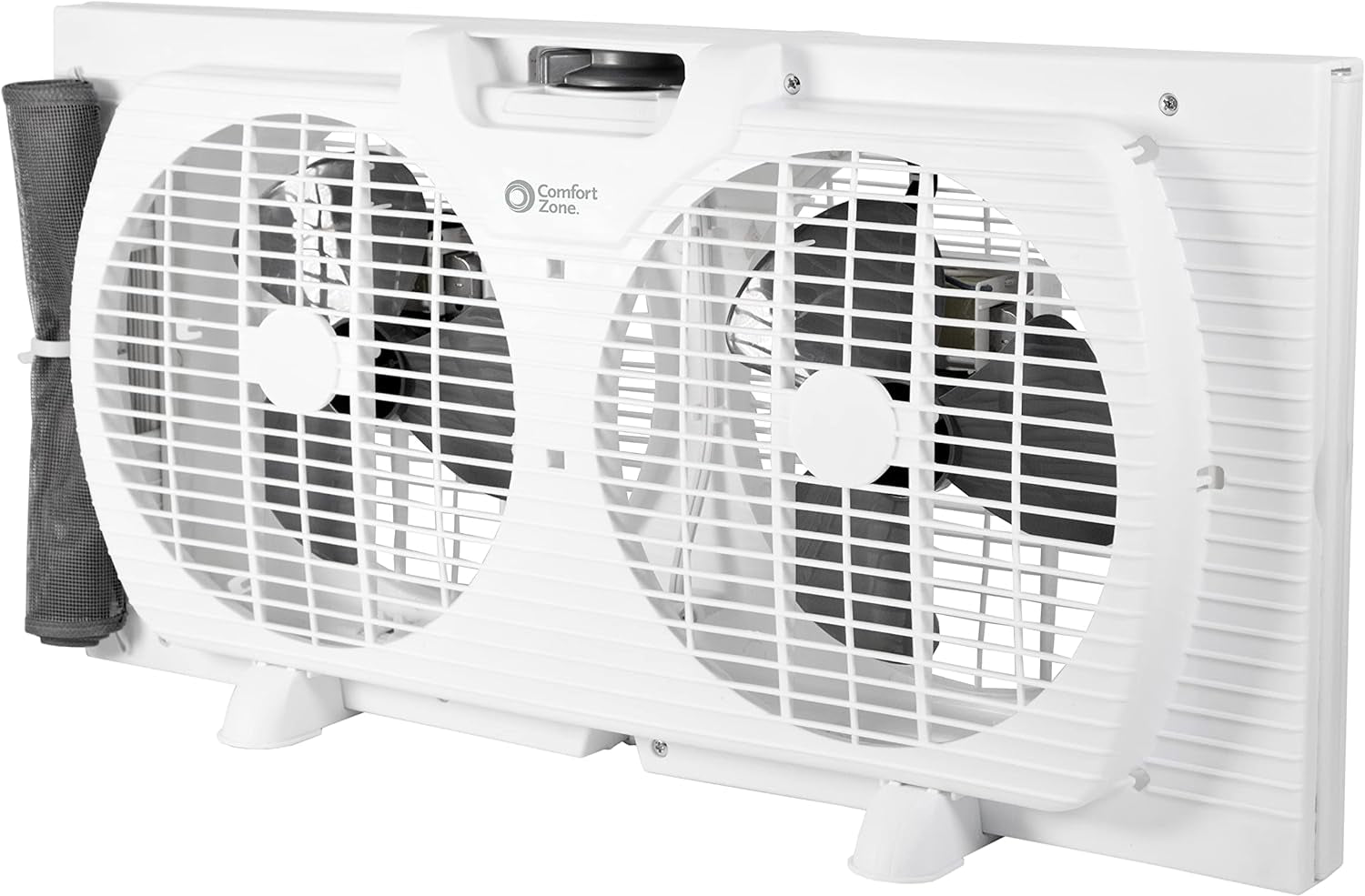 Twin Window Fan with Quiet Setting, Reversible Airflow Control, 9 Inch, 3-Speeds, Expandable, Exhaust, Dual Fan, Airflow 9.84 Ft/Sec, Ideal for Home, Kitchen, Bedroom & Office, CZ319WT2