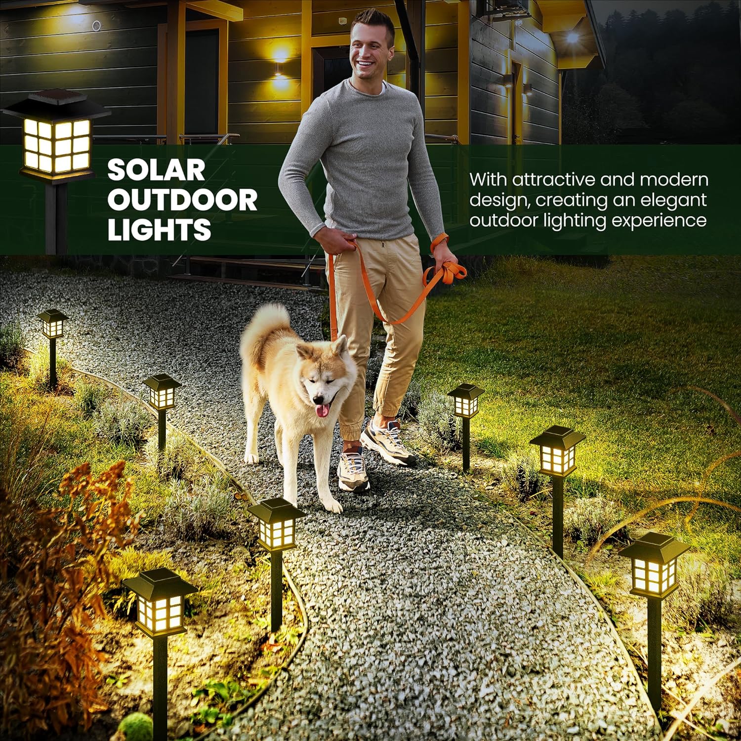 Solar Outdoor Lights,12 Pack LED Solar Lights Outdoor Waterproof, Solar Walkway Lights Maintain 10 Hours of Lighting for Your Garden, Landscape, Path, Yard, Patio, Driveway