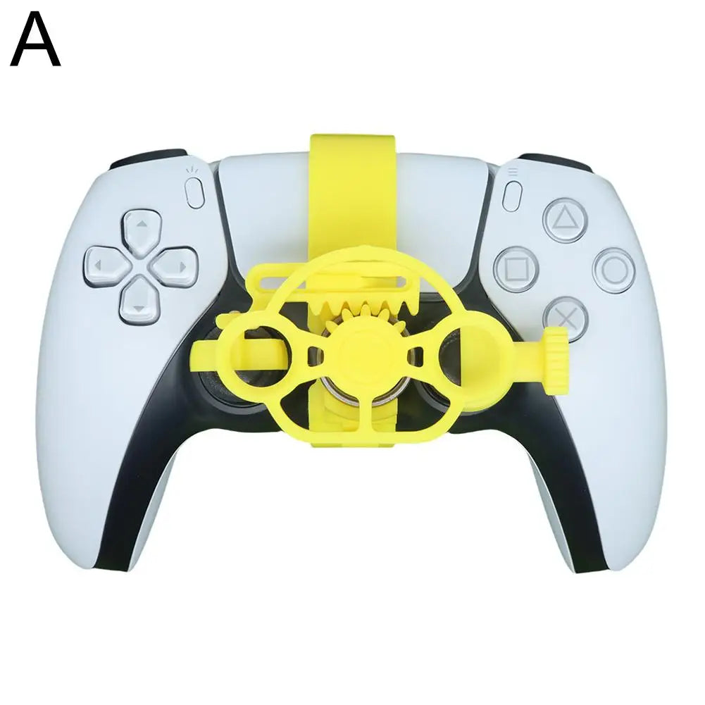 For PS5 Enhanced Gaming Racing Wheel Colorful 3D Printed Mini Steering Wheel for Ps5 Controller Simulates Car Steering Wheel