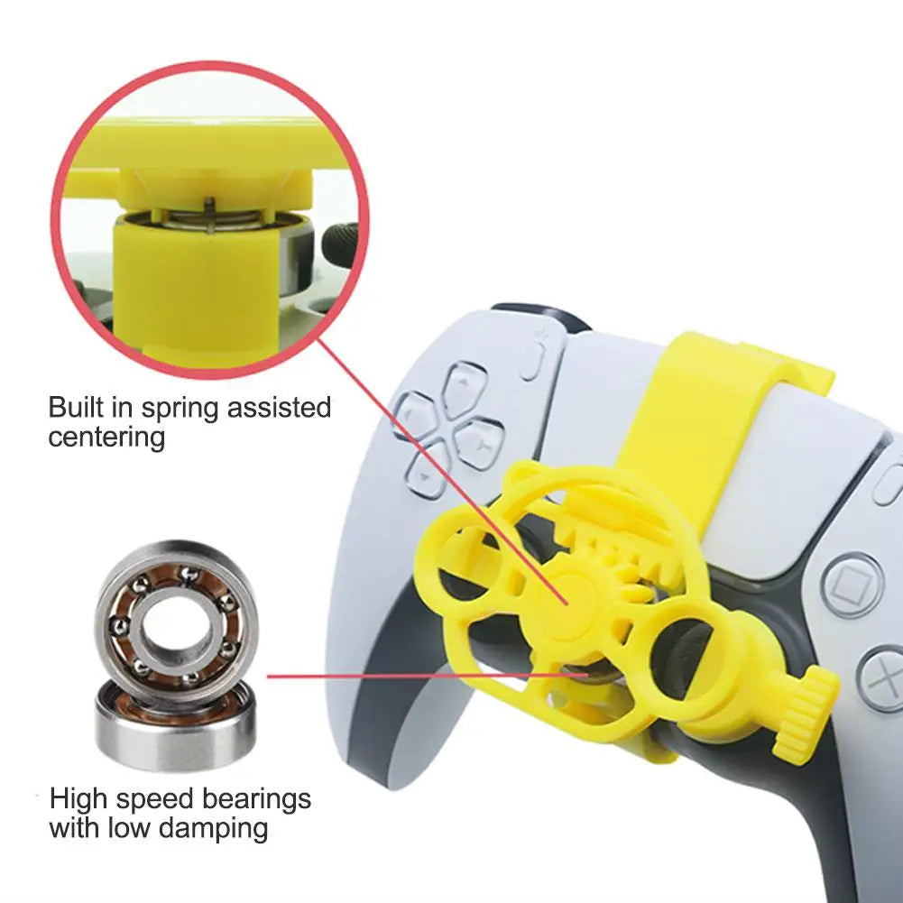 For PS5 Enhanced Gaming Racing Wheel Colorful 3D Printed Mini Steering Wheel for Ps5 Controller Simulates Car Steering Wheel