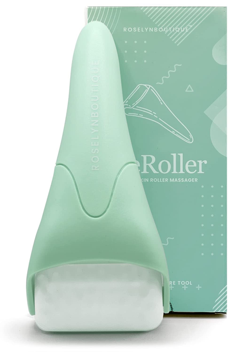 Ice Roller for Face Wrinkles Fine Lines Puffiness Stick Massager Facial Skin Care Tools Self Care Gifts for Men Women (Green)