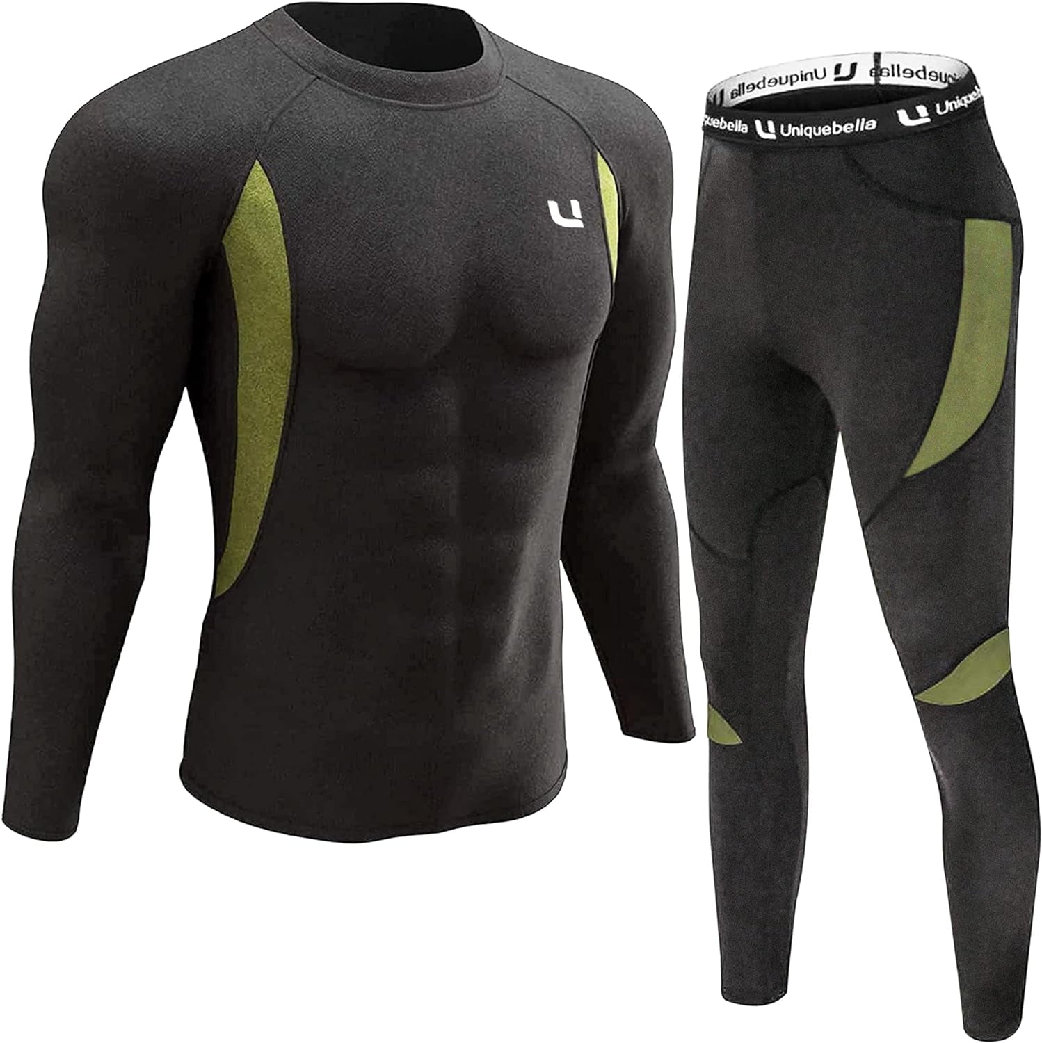 Men'S Thermal Underwear Sets Top & Long Johns Fleece Sweat Quick Drying Thermo Base Layer