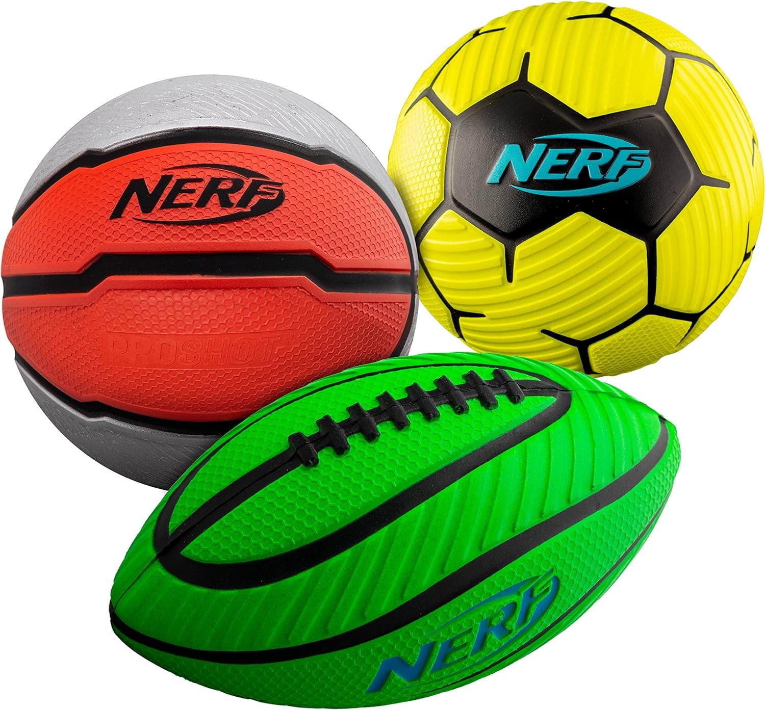 Mini Foam Sports Ball Set - Foam Football, Soccer Ball + Basketball Set Soft Foam Sports Set for Kids