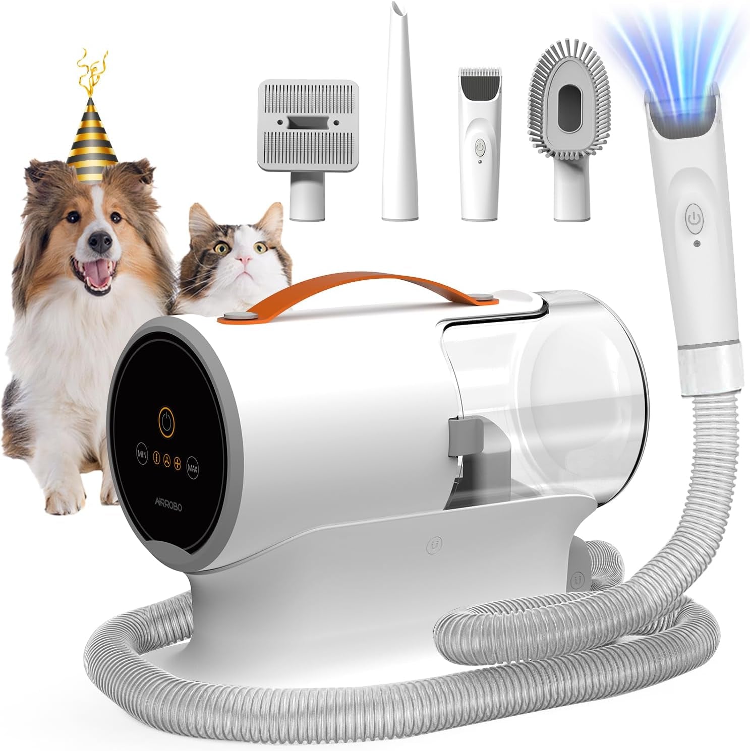 Dog Grooming Vacuum, Dog Grooming Kit,12000Pa Strong Pet Grooming Vacuum for Dogs, 2L Large Capacity Dog Vacuum for Shedding Grooming Hair, Dog Hair Vacuum, 5 Pet Grooming Tools, Quiet,Pg100