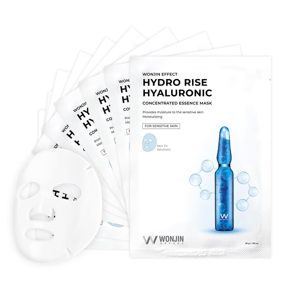 HYDRO RISE HYALURONIC MASK 1.05 Fl Oz*10 Pieces, Hydrating, Moisturizing, Skin Elasticity, Wrinkle Care, Hyaluronic Acid, Aquaxyl, Skin Barrier, Mask Sheet