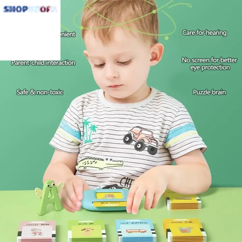 Early Education Flash Card Learning Toys Talking Flashcards for Kids Preschool English Electronic Audio Book Machine Gift